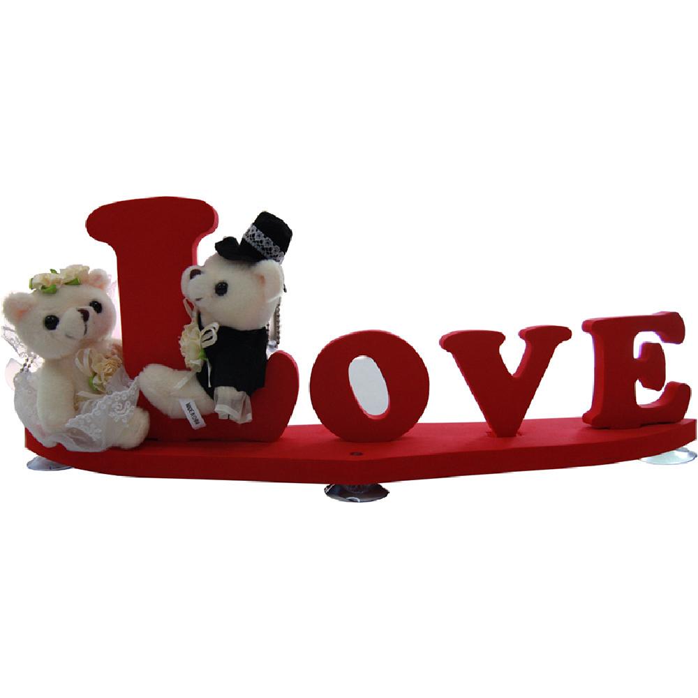 luvhunter Red Car Bow, Car Decor Set for Wedding