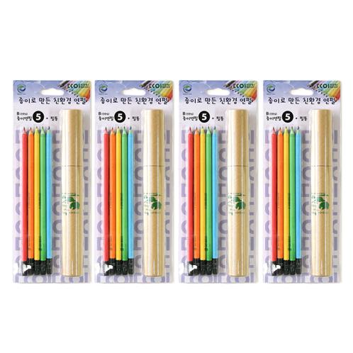 Zebra Pencil 5 pcs x 4 Sets With Paper Tube Case