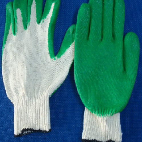 Green latex coated glove | Latex coated gloves, HPPE Cut resistant Gloves