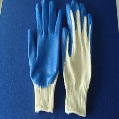 Blue latex coated gloves | Blue latex coating glove, cotton gove, Coated gloves