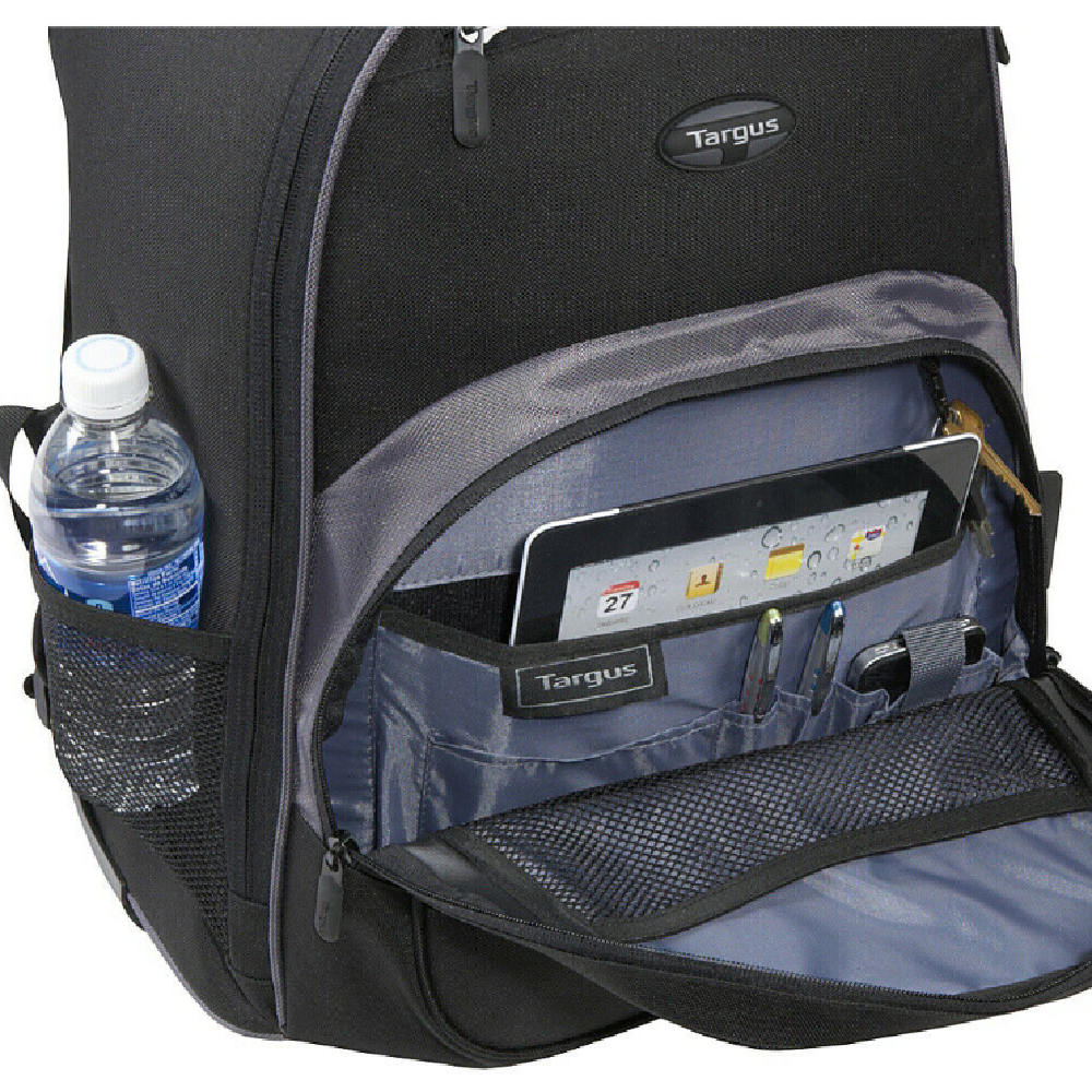 Compact Rolling Laptop Backpack Black/Gray Business Bag 16"-TSB750AP