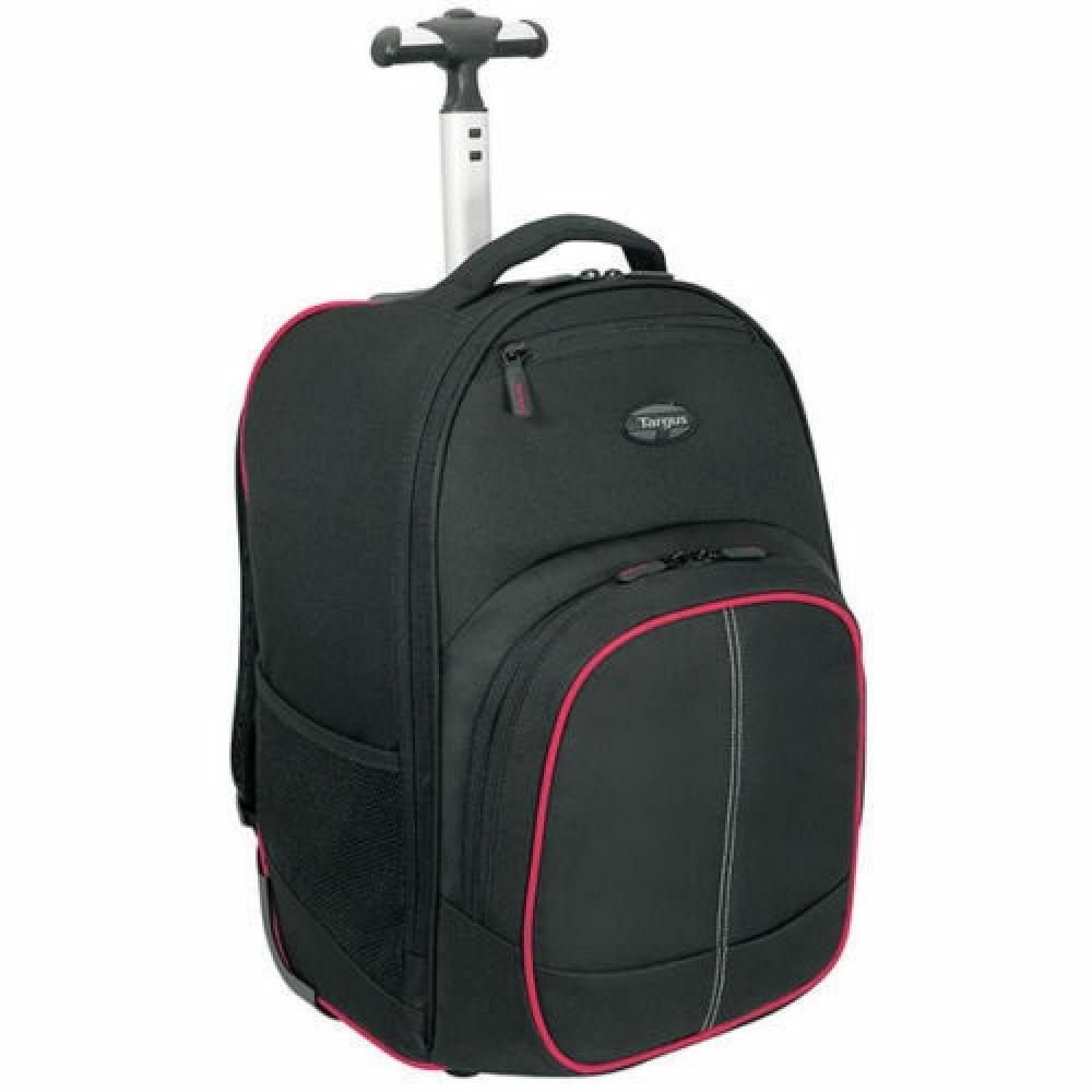 Compact Rolling Laptop Backpack Black/Gray Business Bag 16"-TSB750AP