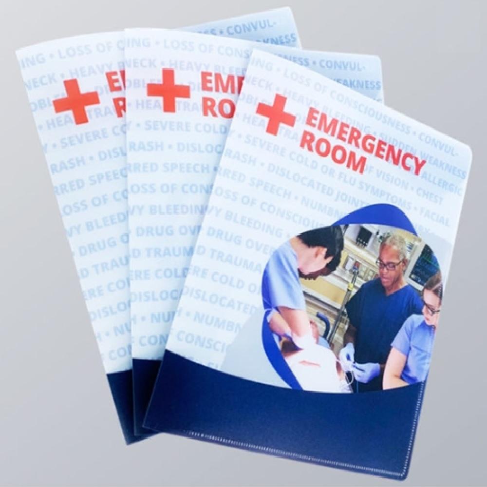 PILGRIMTRADE Discharge Folders Hospital 2 Pockets ER Medical Poly Document Folders 2 Pockets