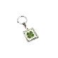 full image Clover Keyring - Fancy Resin Craft Art Pressed Real Four Leaf Clover Key Chain - Square Shape