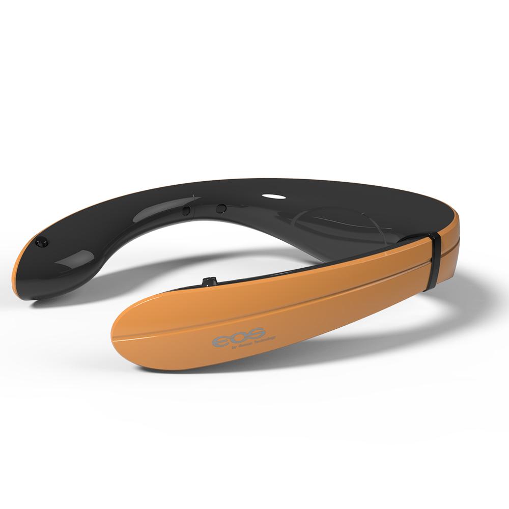 EOS Convenient Wearable Type Portable Air Purifier Hepa Filter Black & Orange