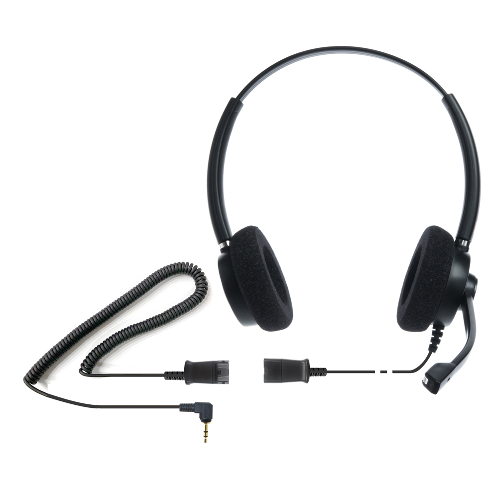 IPD IPH-165 Binaural NC Headset with 2.5mm jack for Ciso SPA, Polycom IP 320,321,330,Panasonic KX an