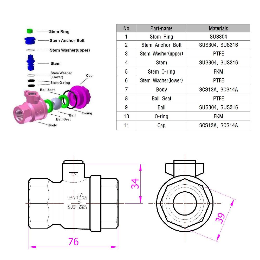2 Way Ball Valve for Motorized Actuators - 1" Ball Valve