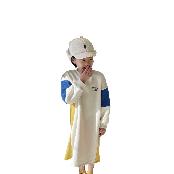 Color collage long sleeve long dress, Children's clothes, cotton