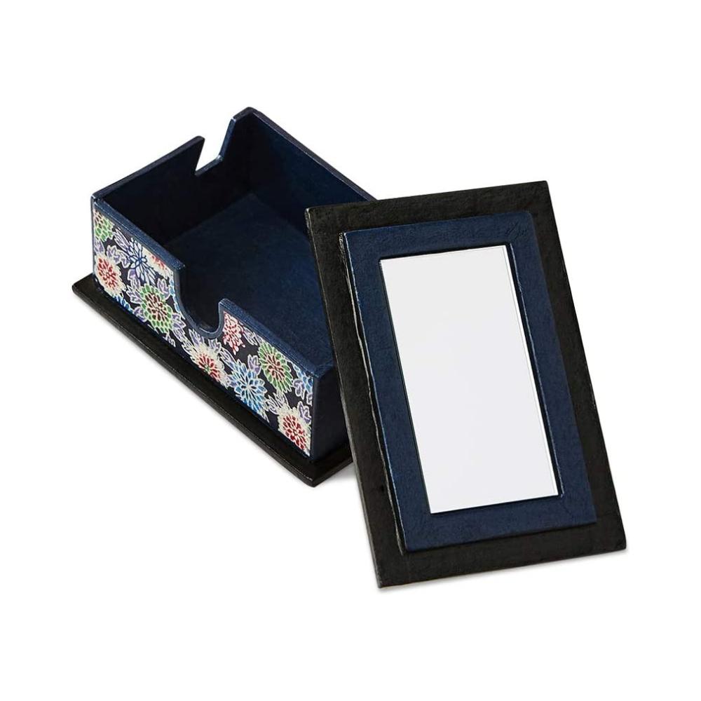 gjart Hanji Craft Mirror Business Card Storage Box, Luxury Korean Traditional Pattern Design