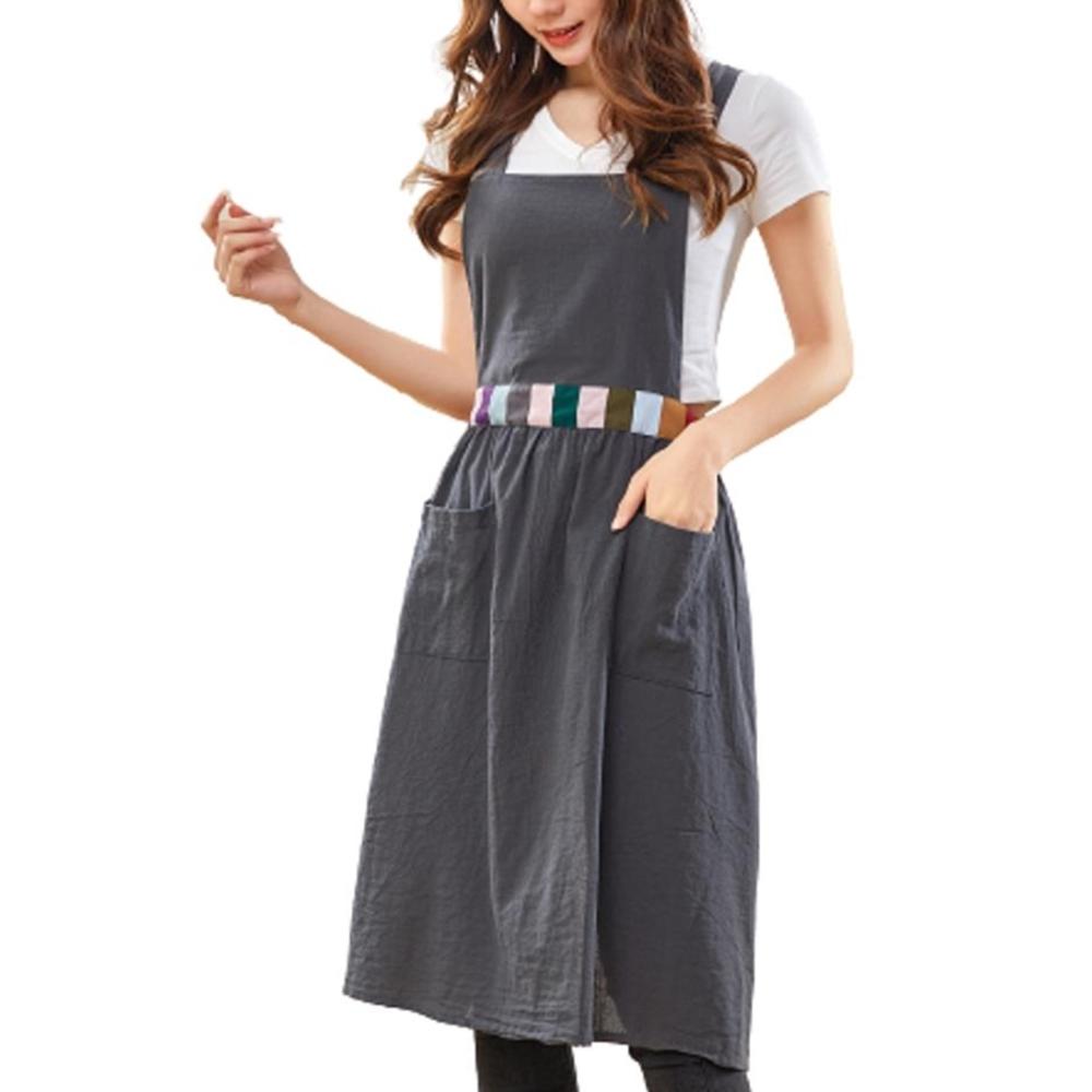 waist colored apron beige
