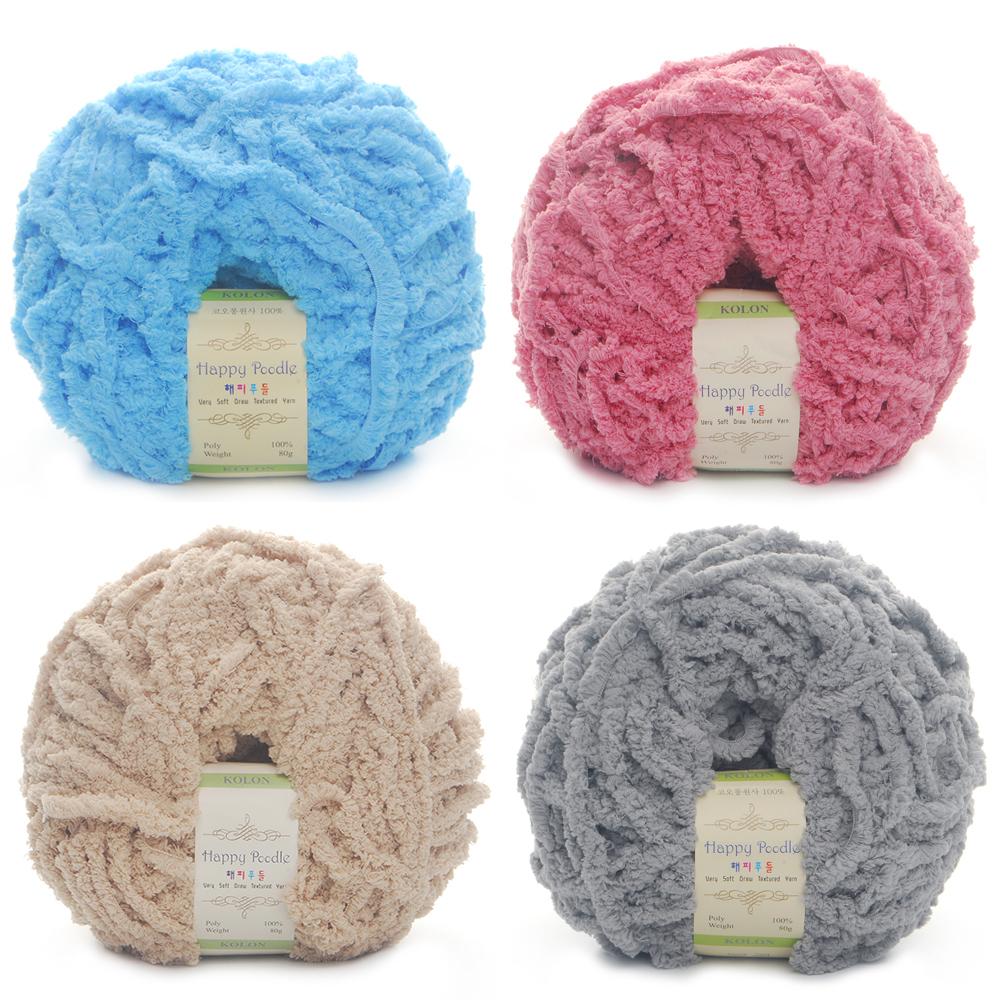 [Misoknit] Happy Poodle, Soft and Luxurious Knitting Yarn Set, Various Color, Easy Care Knit Yarn