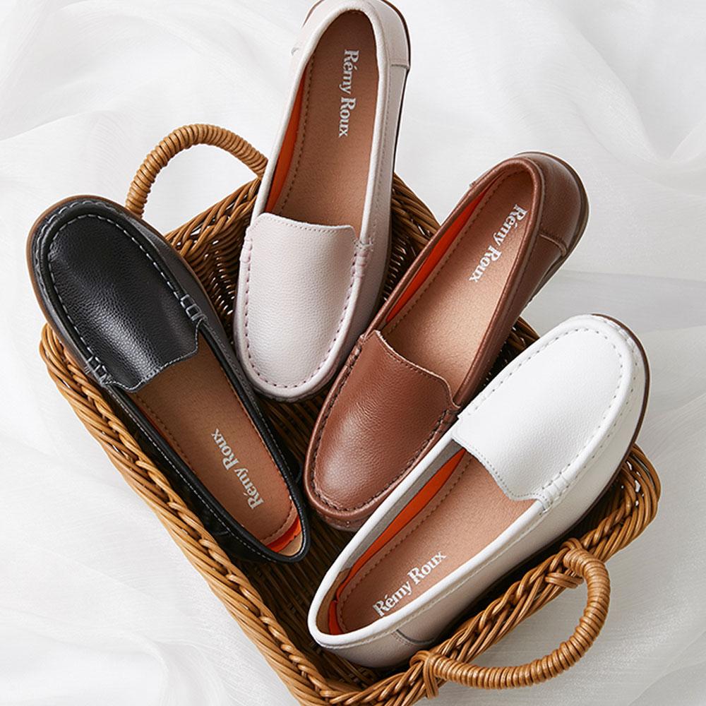 Cushioned Basic Daily Women Comfort Loafers / White, 250