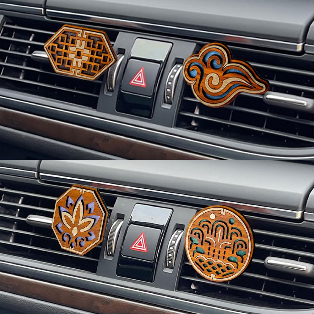 Korean Traditional Patterned Wooden Diffuser Holder / Lattice