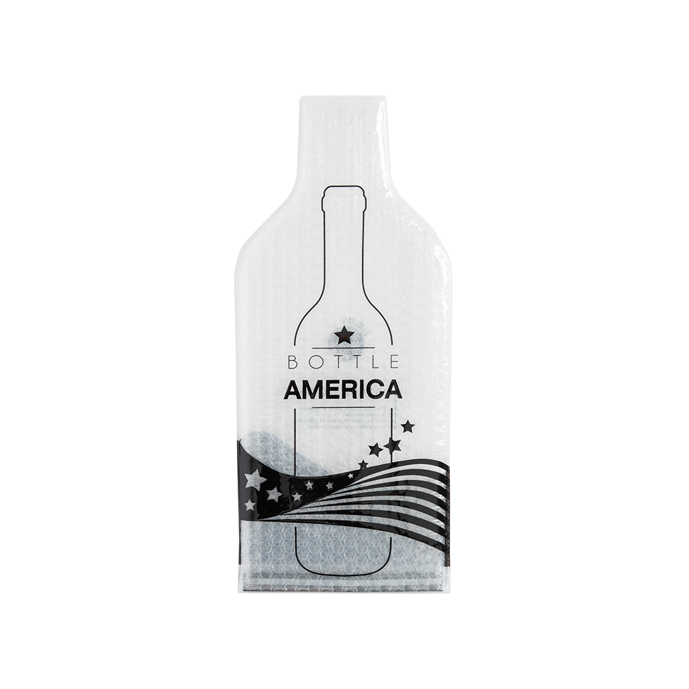 Bottle America  Clearblack (1set 3pcs)  | Reusable Wine Travel Protector Sleeves for Glass Bottles