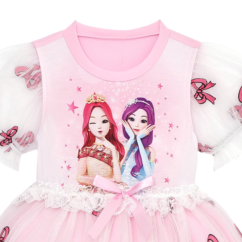 Secret Jouju Girl's Raffim Half-Sleeved One-Piece Dress Pink 150